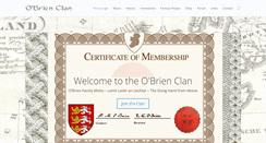 Desktop Screenshot of obrienirishclan.com