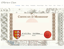 Tablet Screenshot of obrienirishclan.com